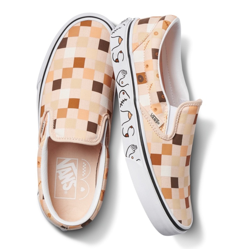 Vans Breast Cancer Awareness Checkerboard Classic Slip-on Sneakers